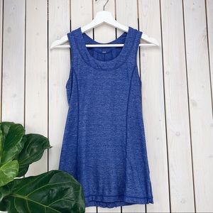 Lululemon athletica | Blue Heathered Ruffle Tank